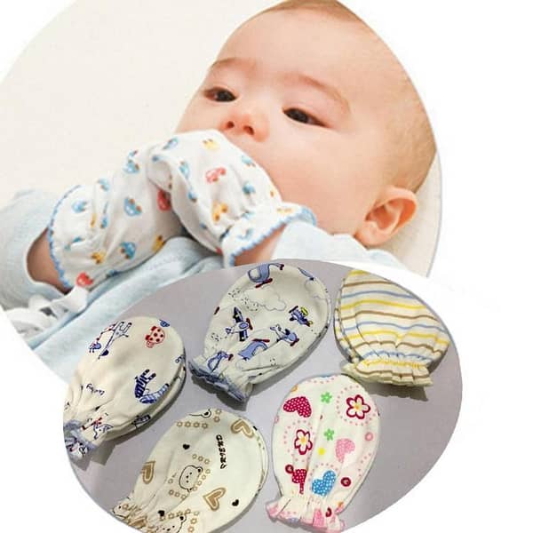 Soft Cotton Baby Mittens for Newborns and Infants