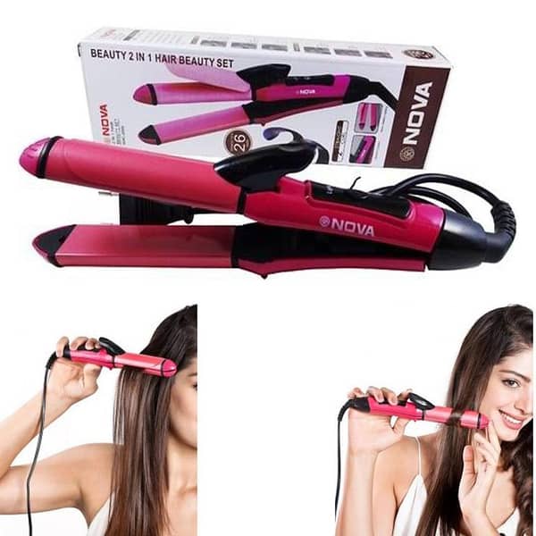 2 in 1 Hair Straightener and Curler