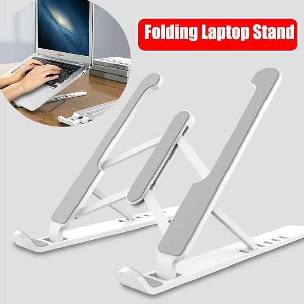 Portable Adjustable Notebook and Tablet Holder, Foldable Laptop Stand