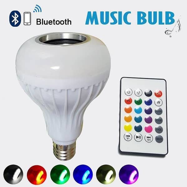 First Time Presenting: Remote-Controlled LED Light Bulb with Bluetooth Speaker, 12W