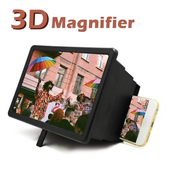 High-Quality 3D Mobile Screen Magnifier – White