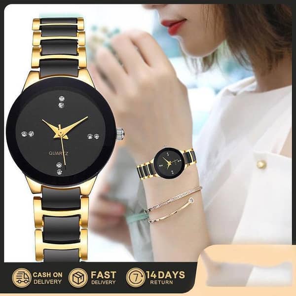 Stylish Women's Stainless Steel Wristwatch for Girls