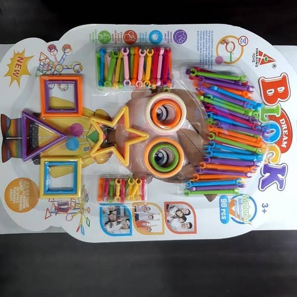 DreamBlocks Blocks Building Set - 98 Pieces, Multicolor