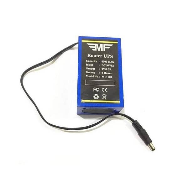 RUBIAN WiFi Router UPS Power Bank, 9 Volts, 8000mAh, 4-Hour Backup — Works with TP-Link, Tenda, PTCL