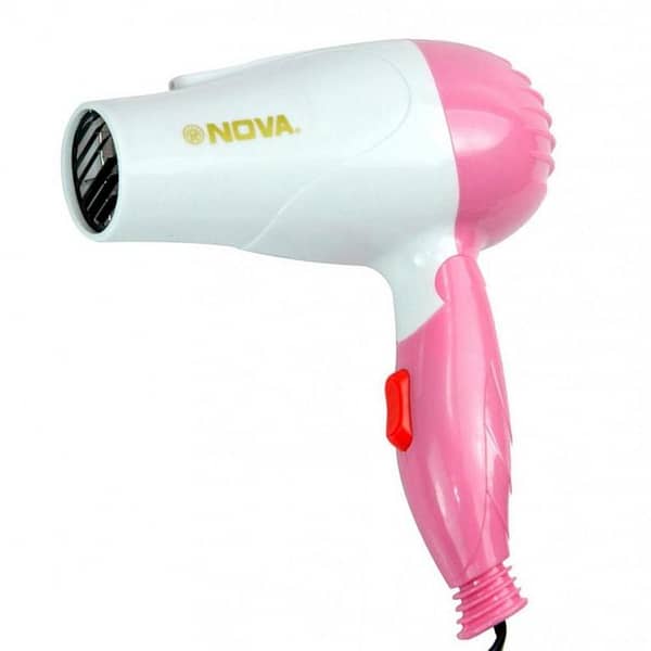 1000W Heavy-Duty Electric Foldable Hair Dryer - Multicolor