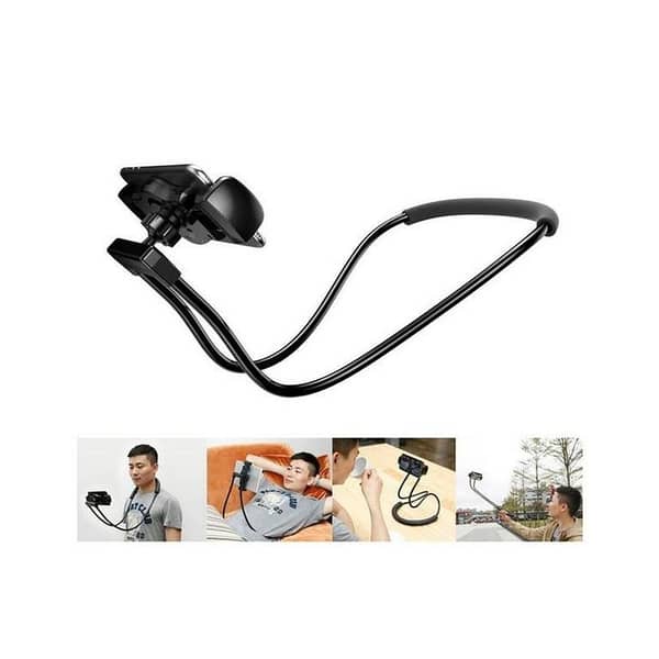 Flexible Lazy Mobile Holder Necklace with Long Arm Stand for Smartphones