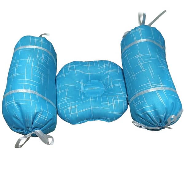 Newborn Baby Pillow Set 3 in 1: 2 Long Pillows + 1 Head Pillow