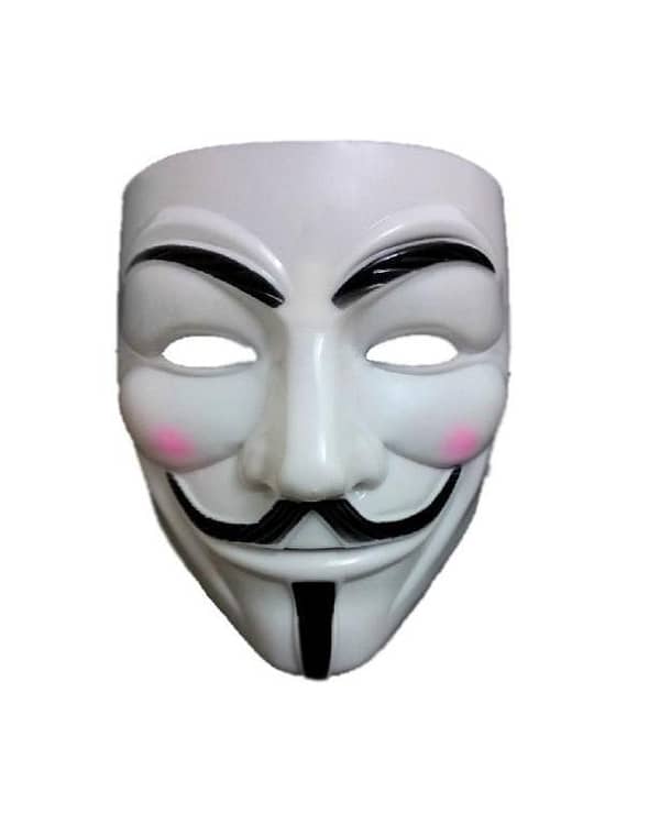 V is for Vendetta Guy Fawkes Mask - White (Deluxe)