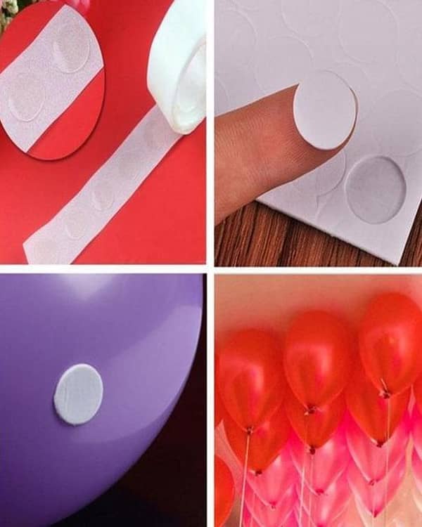 100 Dots Removable Adhesive Glue Dots for Foil Balloons and Decor