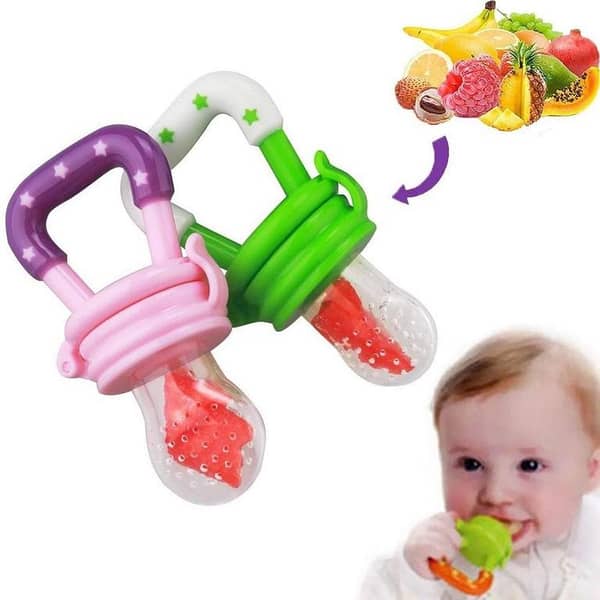 Baby Fresh Fruit Feeder with Teether – Safe Mesh Feeder for Real Food (5+ Months) by Pacifier/pecifier