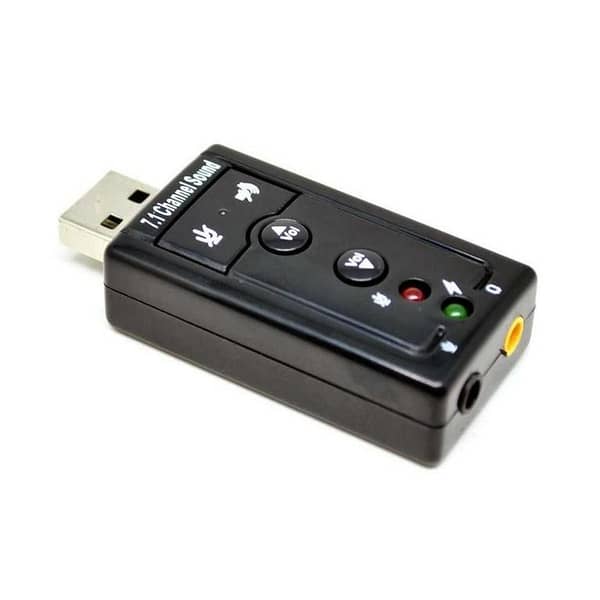 USB 7.1 Channel Sound Adapter - Black