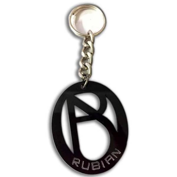RUBIAN Acrylic Keychain – Black