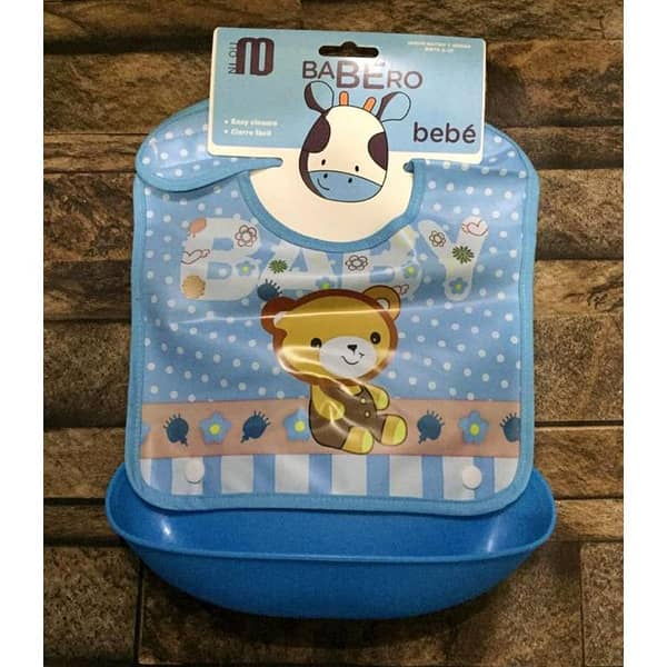 Tray Bibs with Detachable Napkins for Babies