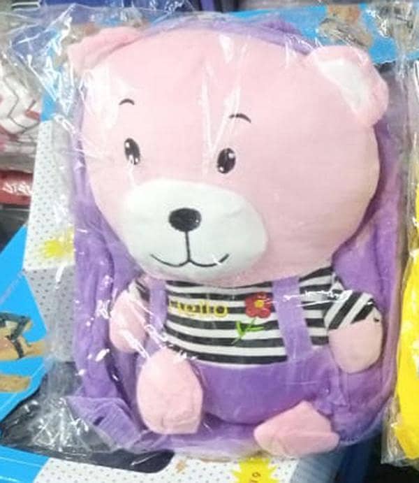 Cute Teddy Bear Baby Backpack / Plush Soft Toy School Bag for Kids
