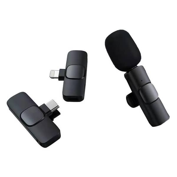 Mini Wireless Bluetooth Clip-On Microphone (Cordless) for IOS and USB-C