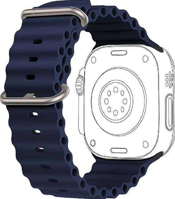 Silicone Ocean Band Strap for Apple Watch Ultra/Series 8-7-6-5-4, SE (45mm, 49mm, 44mm, 42mm)
