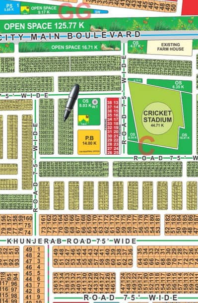 *Golden Opportunity for Investment and Your Dream Home Possession Plot Available For Sale 10-Marla Plot No. 1534-C Block Situated on Carpet Road Near Cricket Stadium Mosque Park Commercial & 200-Feet Chenab Road All dues clear