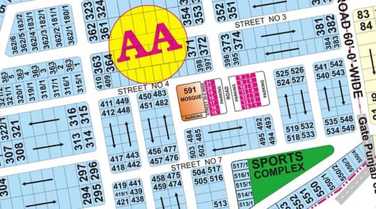 10 Marla Plot Phase 4 AA Top Location Near Mosque &