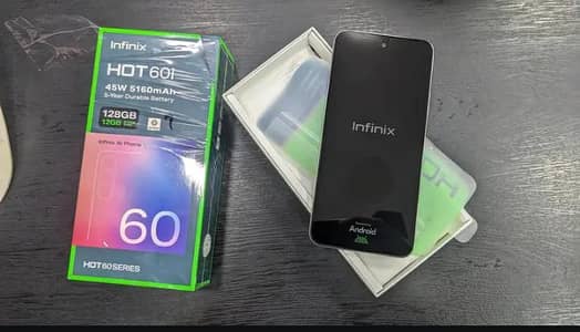 infixin hot60i all ok phone 20day used ha box ha charger nahi hai