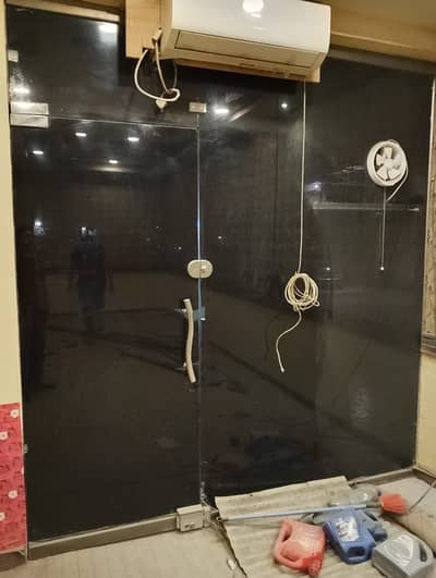 Glass door for shops