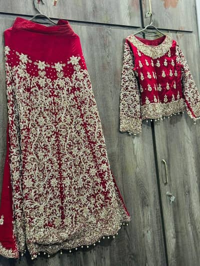 Bridal lehnga maroon color