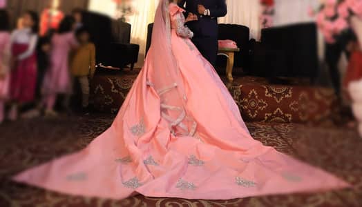 walima bridal long tail Maxi