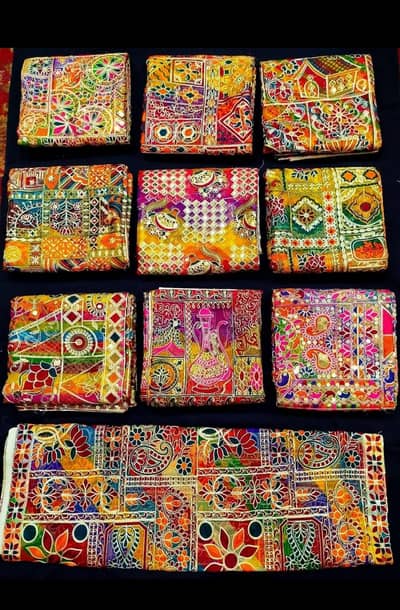 Original Sindhi Work Colorful Fabric  Duppatta