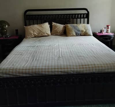 Double bed with side tables for sale