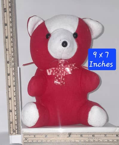 Product Name*: Cute Plush Teddy Bear Stuff Toy - 1 Pc Red & Multicolor