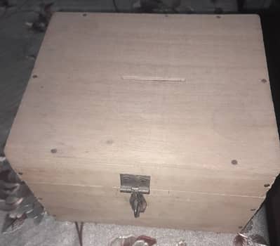 Free Money Box Wodden with Lint Remover Wodden Free