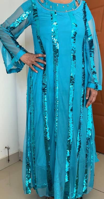 MS Collection light blue Maxi - Medium - party wear