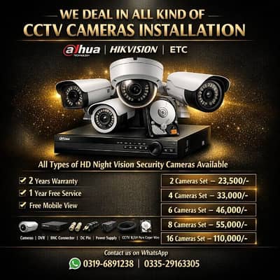 CCTV Installation - Security System - complete setup