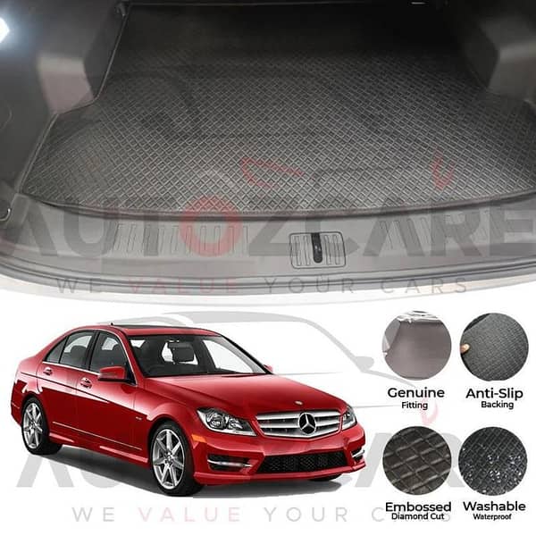 Mercedes C200 China Rexine Custom-Size Trunk Mat - Model 2008-2014