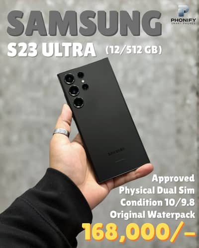 Samsung s23 ultra 12/512gb PTA Approved Physical Dual Sim
