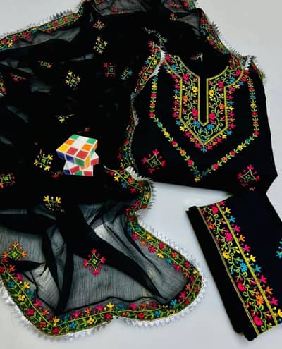 *Product Name*: 3 Pcs Women's Unstitched Embroidered Suit