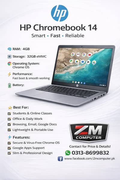 Hp Chromebook 14  4gb 32gb