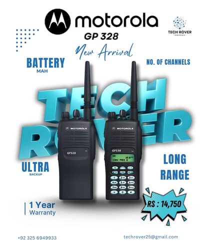Walkie talkie ,Motorola, kenwood Wirless Set | Motrola GP 328  Key Fea