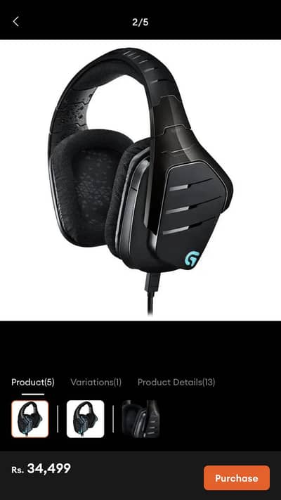 Logitech G633 Headset & Logitech G402 Mouse Combo