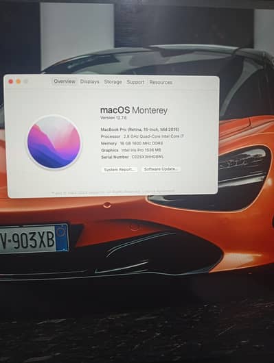 MacBook pro 2015 15 inch corei7 16gb 512ssd