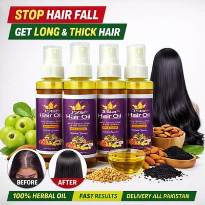 3 Star Herbal Hair Oil – Natural Care for Healthy Hair
