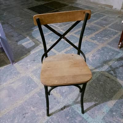 wood steel chairs 