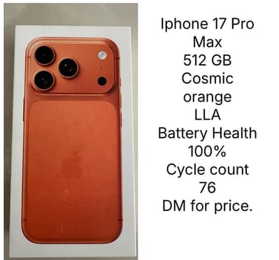 Iphone 17pro max non pta 512gb