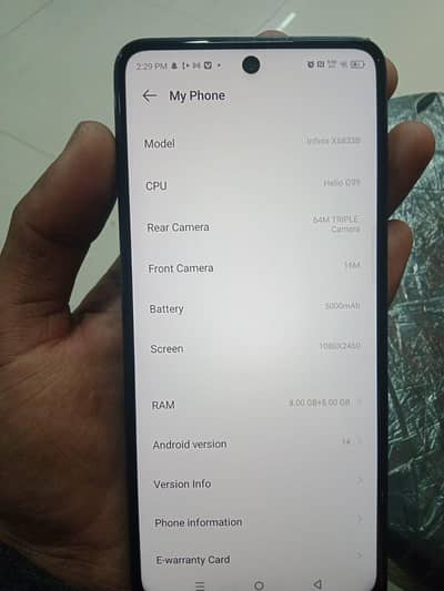 Infinix not 30 8+8 128 gb total geniune