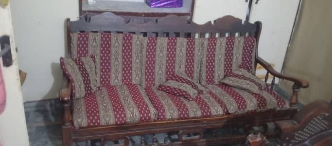 Pure Wood Sofa Set 3+1+1