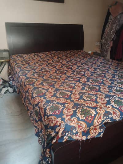 Bed with mattress