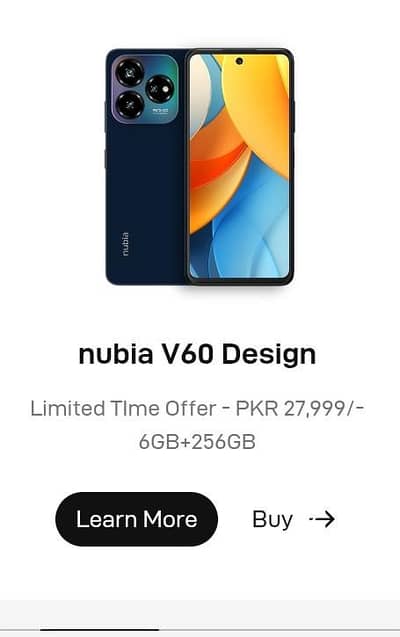 nubia V60 design