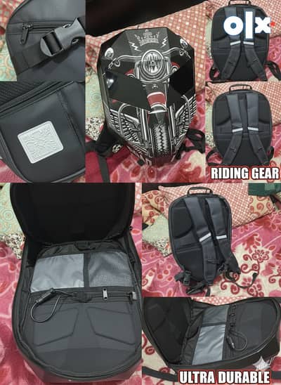 Premium Hard-Shell Riding Backpack l Tourist bag l Travelling bagpack