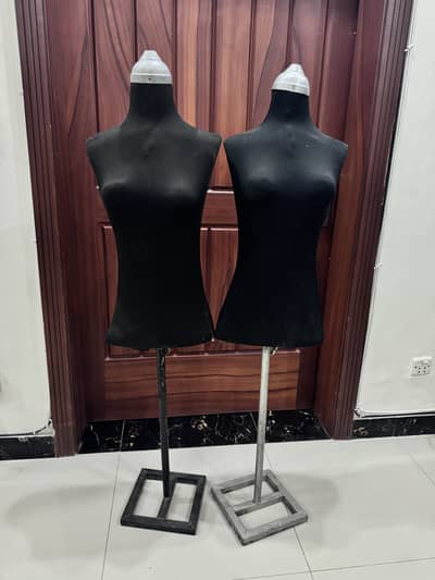 2 Black Female Display Dummies for Boutique & Stitching