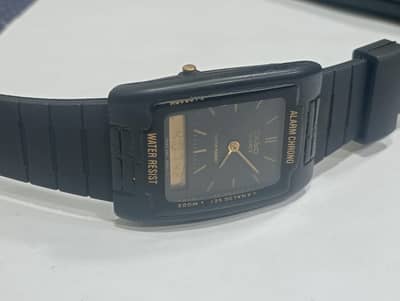 Vintage Casio dual time watch for men