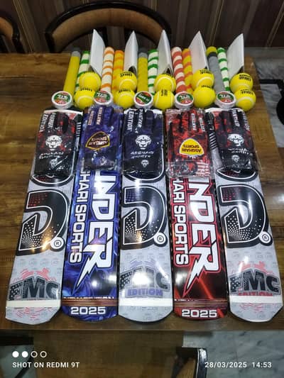 cricket bat with 6 accessories